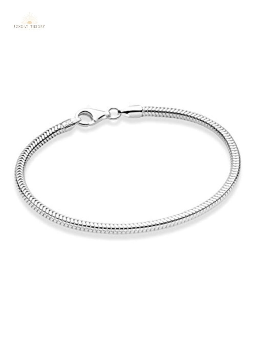 Italian 925 Sterling Silver Snake Chain Bracelet 3mm Solid Charm Bracelet